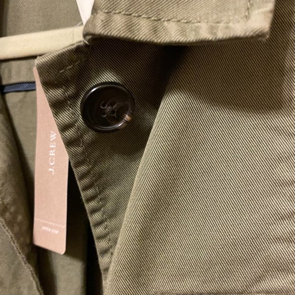 NWOT J.Crew Olive Cropped Fatigue Jacket - Picture 8 of 11